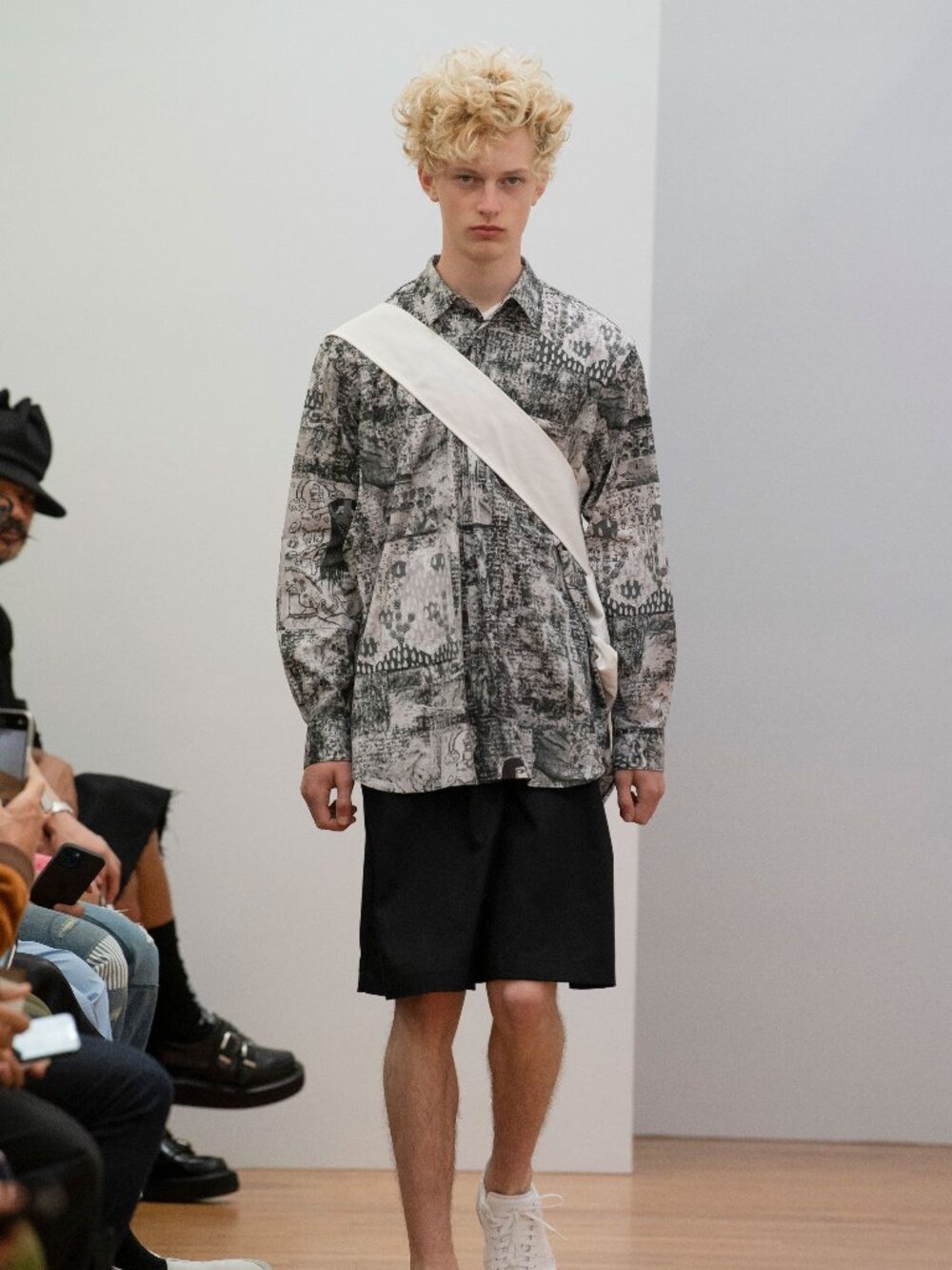Comme Des Garcons Shirt 2023SS Runway Brett Westfall Graffiti Cut Out Shirt